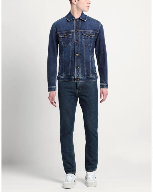 Jacob Cohen Blue Denim Outerwear Cotton, Elastane for men