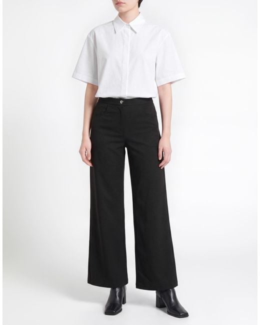 Patrizia Pepe Black Pants Polyester, Elastane