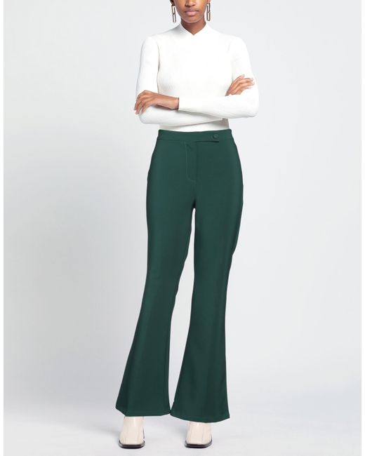 CROCHÈ Green Pants Polyester, Elastane
