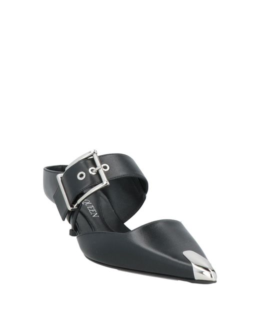 McQueen Black Mules & Clogs