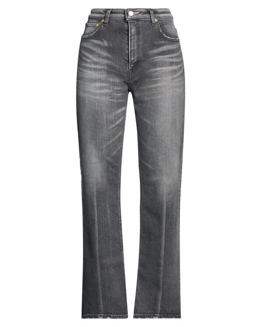 Tu Es Mon Tresor Gray Jeans Cotton, Polyester, Polyurethane