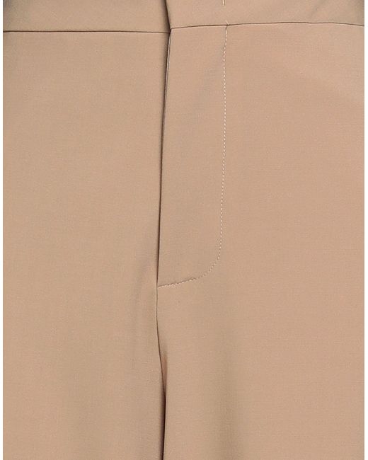 Roberto Collina Natural Camel Pants Wool, Elastane