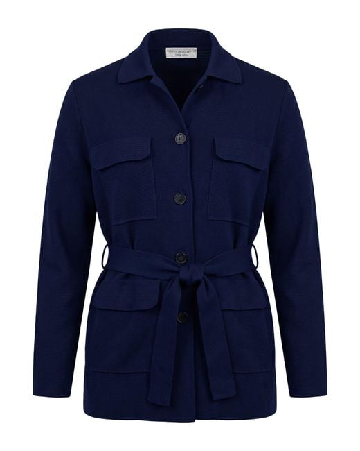 FILIPPO DE LAURENTIIS Blue Cardigan Cotton