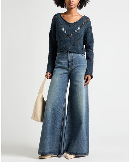 Free People Blue Sweaters