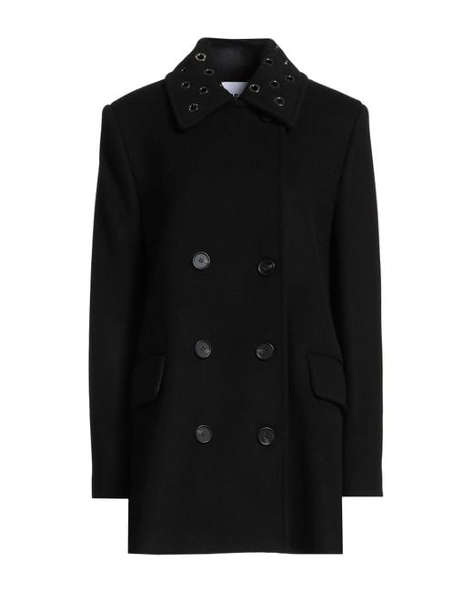 MSGM Black Coat Virgin Wool, Polyamide