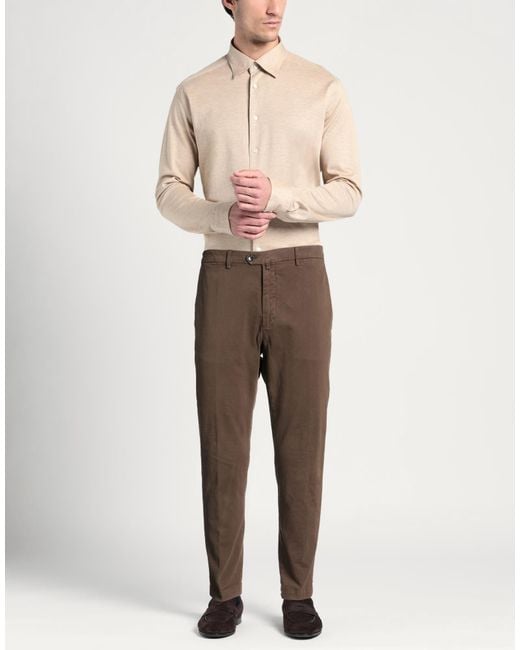 Briglia 1949 Brown Dark Pants Cotton, Elastane for men