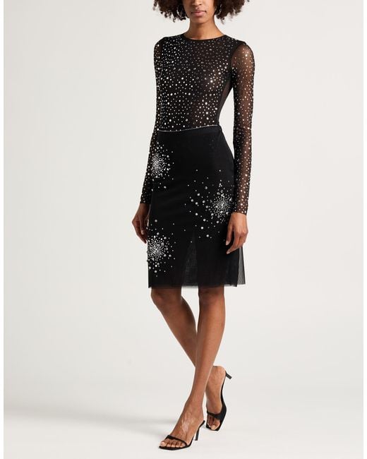 DES_PHEMMES Black Midi Skirt