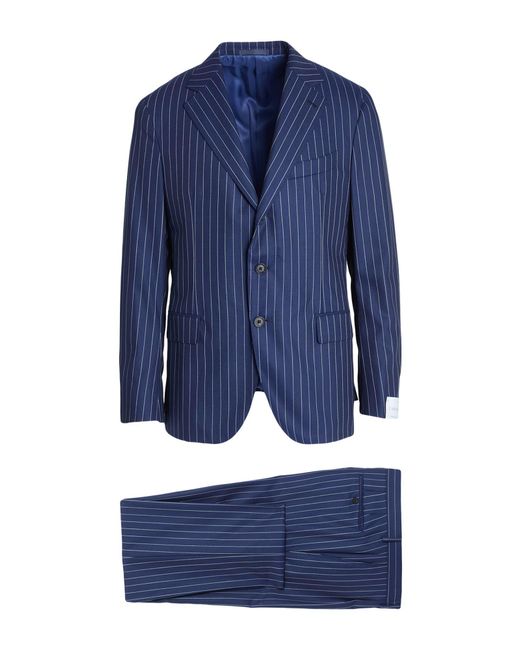 Caruso Blue Suit Wool for men