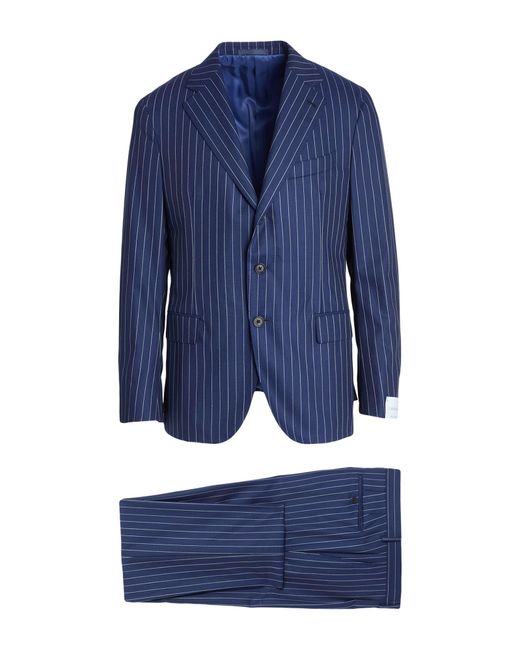 Caruso Blue Suit Wool for men