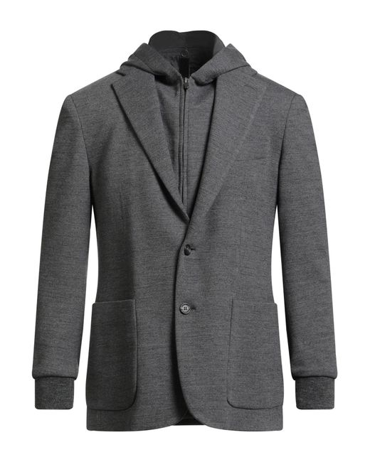 Hevò Gray Jacket Virgin Wool for men