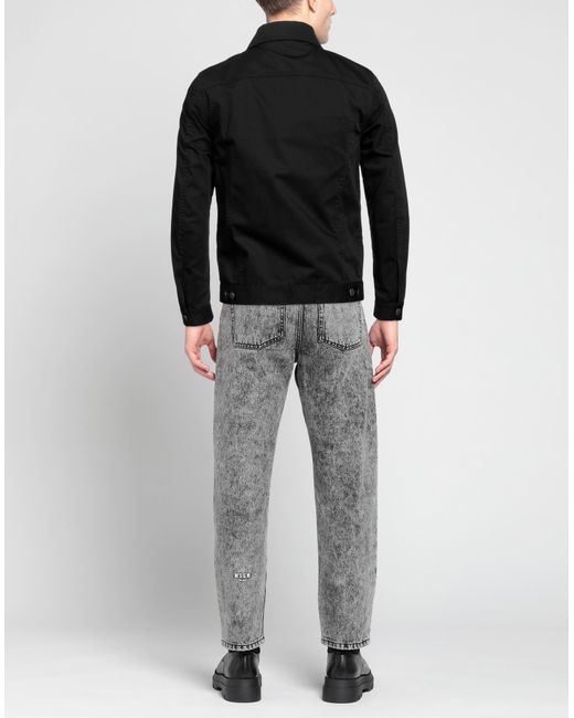 Grey Daniele Alessandrini Black Denim Outerwear for men