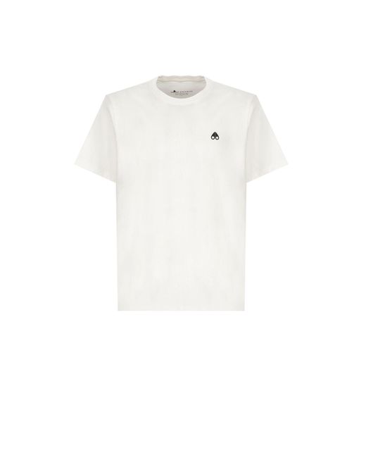 T-shirt di Moose Knuckles in White da Uomo
