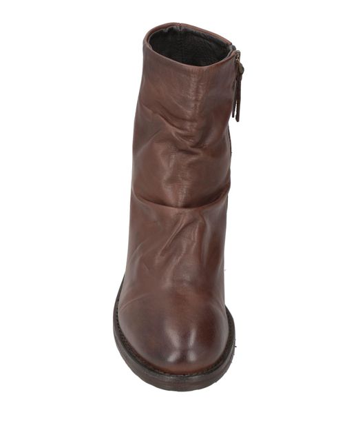 METISSE Brown Ankle Boots Calfskin