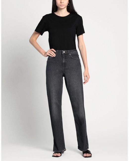 Karl Lagerfeld Gray Jeans Cotton, Recycled Cotton, Elastane