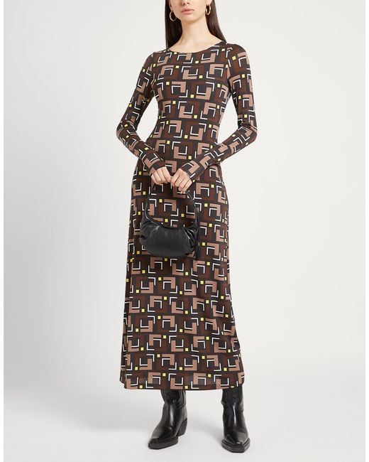 Maliparmi Brown Maxi Dress