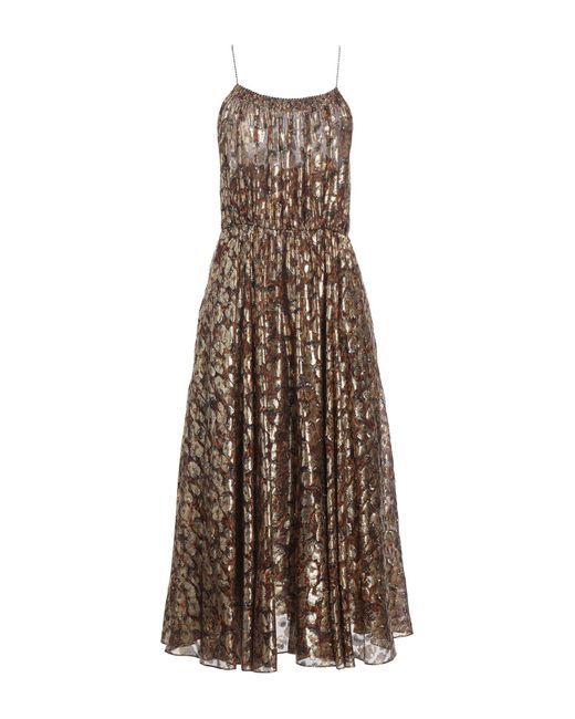 Céline Natural Midi Dress Silk, Polyester