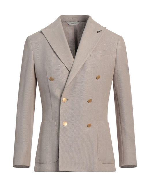 Paoloni Gray Blazer Cotton for men