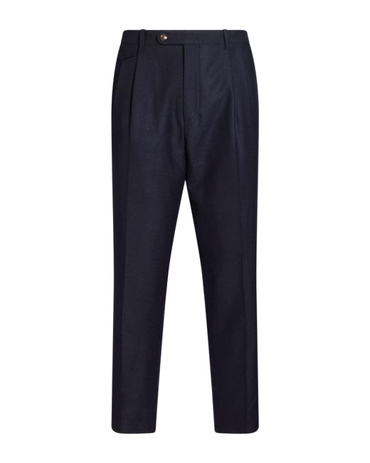 Windsor. Blue Midnight Pants Virgin Wool, Elastane for men