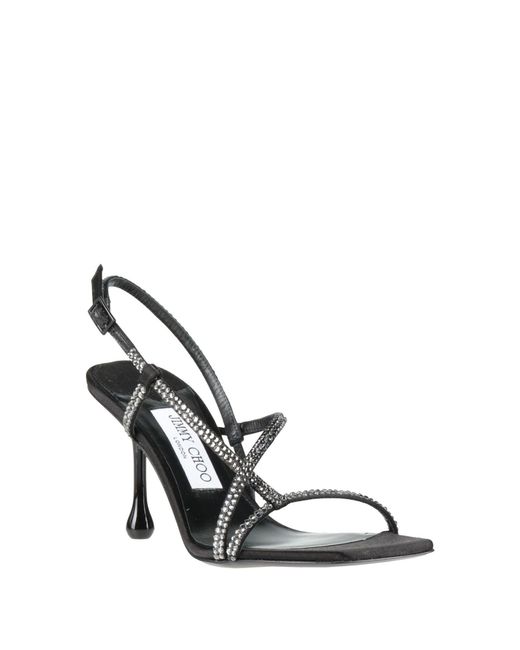 Jimmy Choo Metallic Sandals Textile Fibers