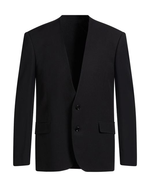 Lardini Black Blazer Viscose, Wool, Silk for men