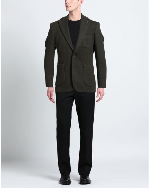SUIT SARTORIA Black Blazer Polyester, Wool for men