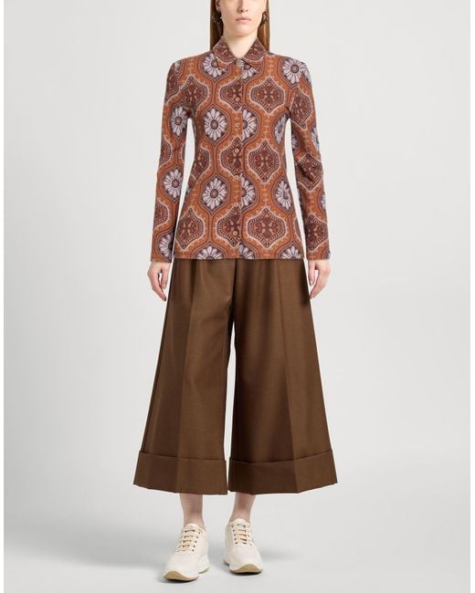 Siyu Brown Shirt Viscose, Polyamide