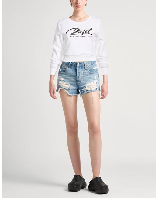 DIESEL White Sweatshirts