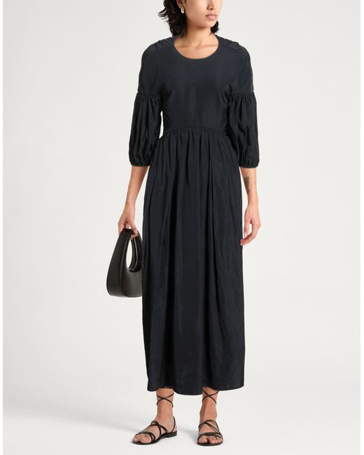 CECILIE BAHNSEN Black Midi Dress Recycled Polyester