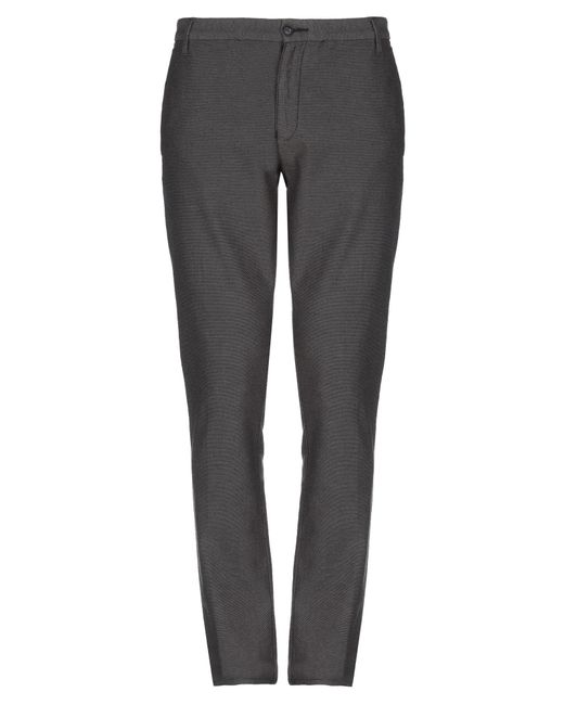 Emporio Armani Gray Sand Pants Cotton, Elastane for men