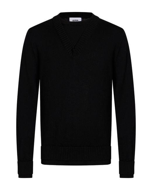 Pullover Alpha Studio pour homme en coloris Black