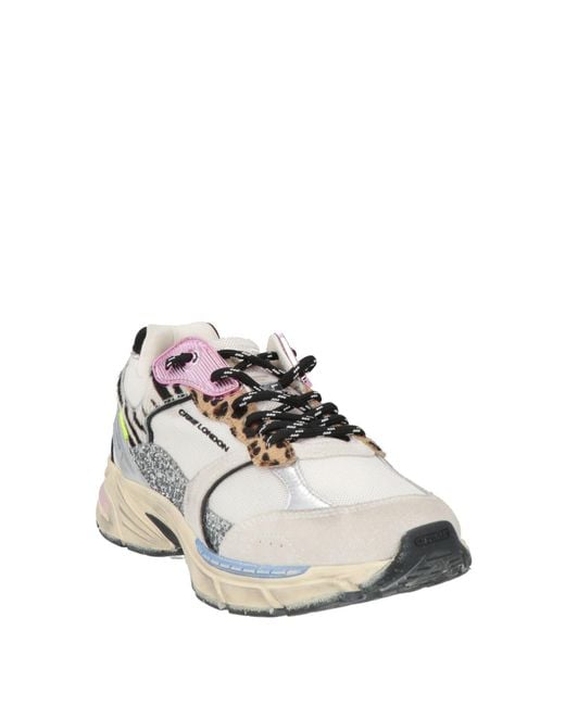 Crime London White Light Sneakers Textile Fibers, Synthetic Fibers
