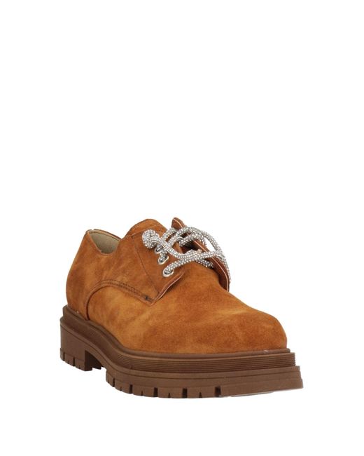 Divine Follie Brown Lace-up Shoes