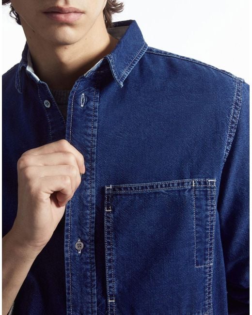 Chemise en jean COS pour homme en coloris Blue