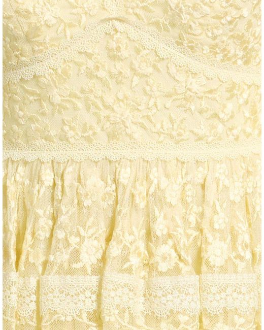 Needle & Thread Yellow Mini Dress Polyester
