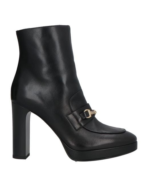 Nero Giardini Black Ankle Boots Leather