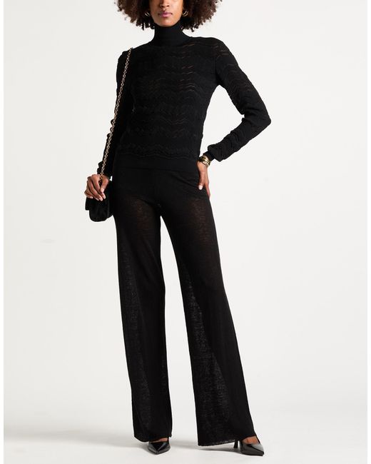 Missoni Black Turtleneck Viscose, Wool, Polyester