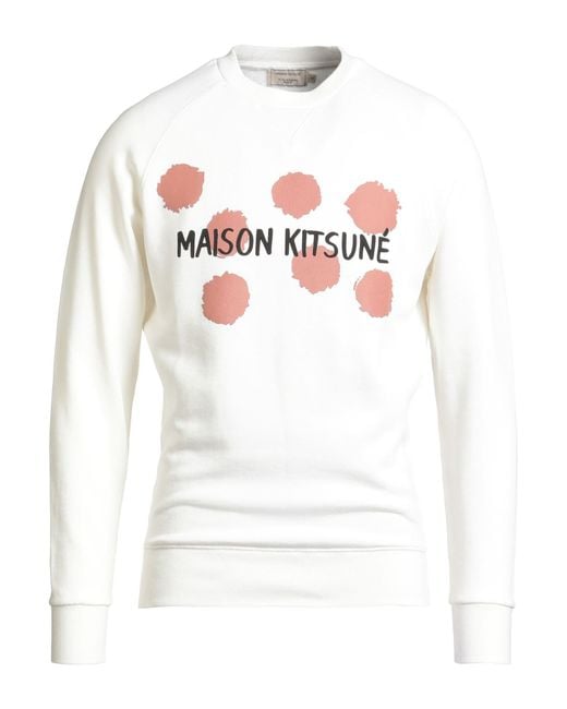 Maison Kitsuné White Sweatshirt Cotton for men