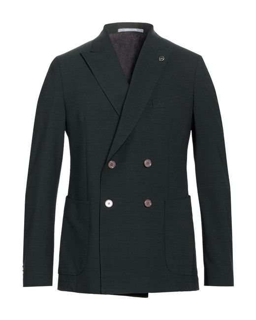 Michael Kors Black Charcoal Blazer Polyester, Wool, Elastane for men