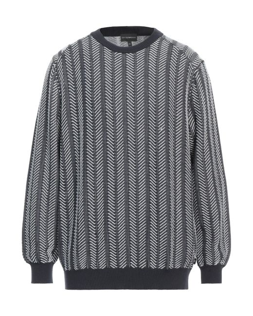 Emporio Armani Gray Sweater for men