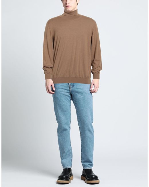 Drumohr Brown Turtleneck Cashmere for men