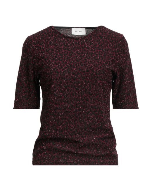 ViCOLO Purple Sweater Polyester, Viscose, Polyamide