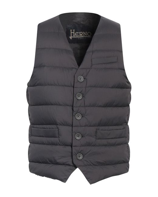 Herno Gray Legend Vest Polyamide, Polyurethane Coated, Polyester for men