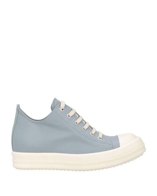 Rick Owens Blue Sneakers Leather