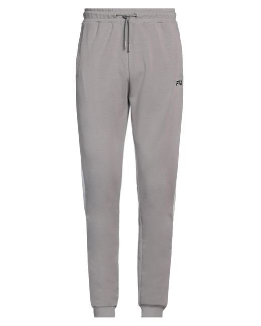 Fila Gray Pants Cotton, Polyester for men