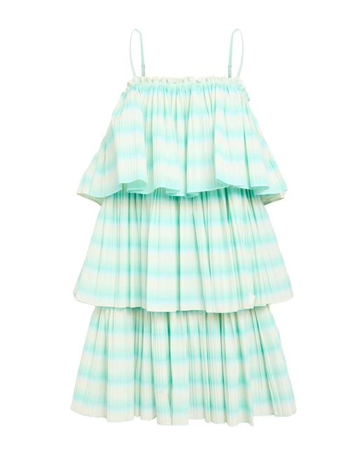 Beatrice B. Green Mini Dress Cotton, Polyester