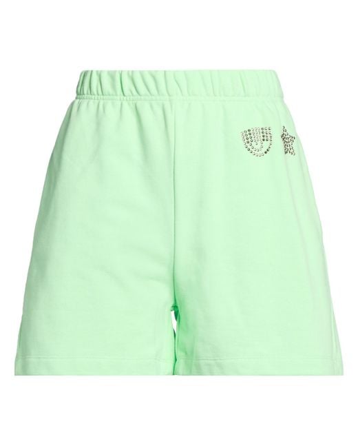 Chiara Ferragni Green Shorts & Bermuda Shorts