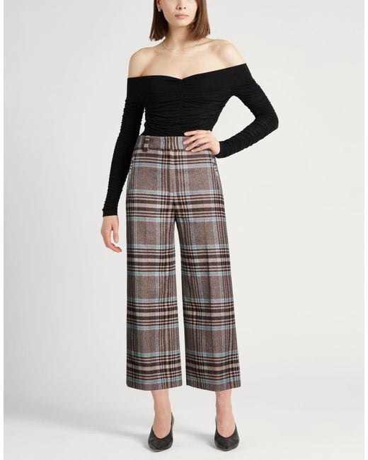 PT Torino Gray Pants Wool, Polyester, Polyamide, Elastane