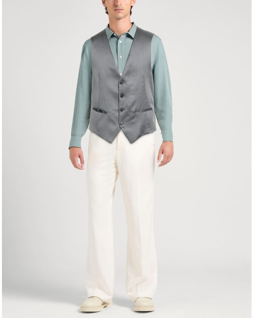 Pal Zileri Gray Tailored Vest Polyester for men