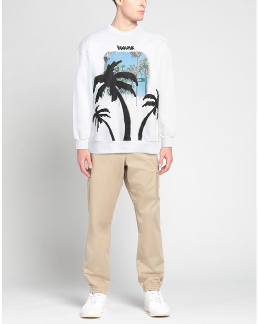 DISCLAIMER White Sweatshirt Cotton for men