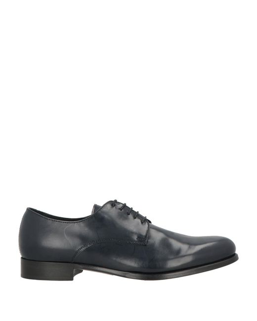 JEROLD WILTON Gray Lace-Up Shoes Leather for men